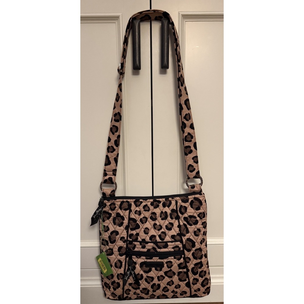 Vera Bradley Hipster Crossbody Brown Black  Grand Leopard Retired NEW w/ Tags!